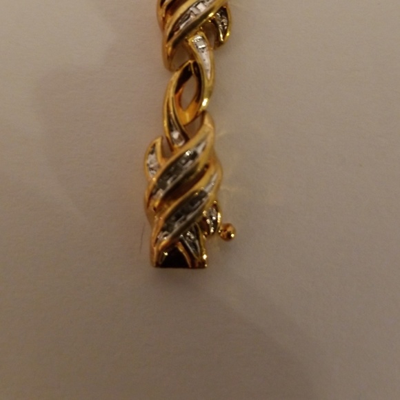 Gold Over Brass Jewelry Womens Elegant 4 Cttw Diamond Bracelet